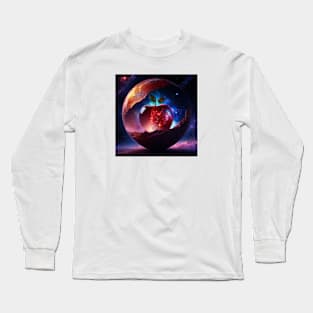 a cosmic journey through the an apple Long Sleeve T-Shirt